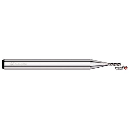 Kodiak Cutting Tools 0.045 Carbide Endmill 4 Flute Micro w/Corner Radius 5519756